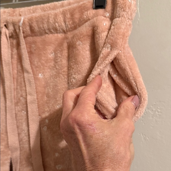 Cozy Blush with Silver Polka Dots Pajama Pants Small - Picture 7 of 9